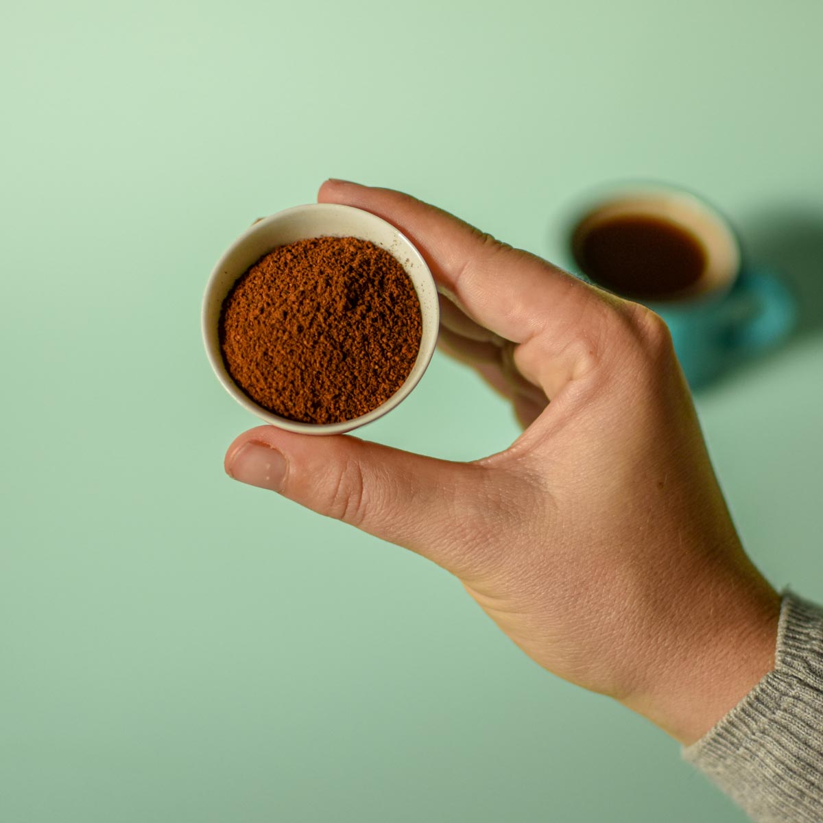 Chaga moulu dans un pot