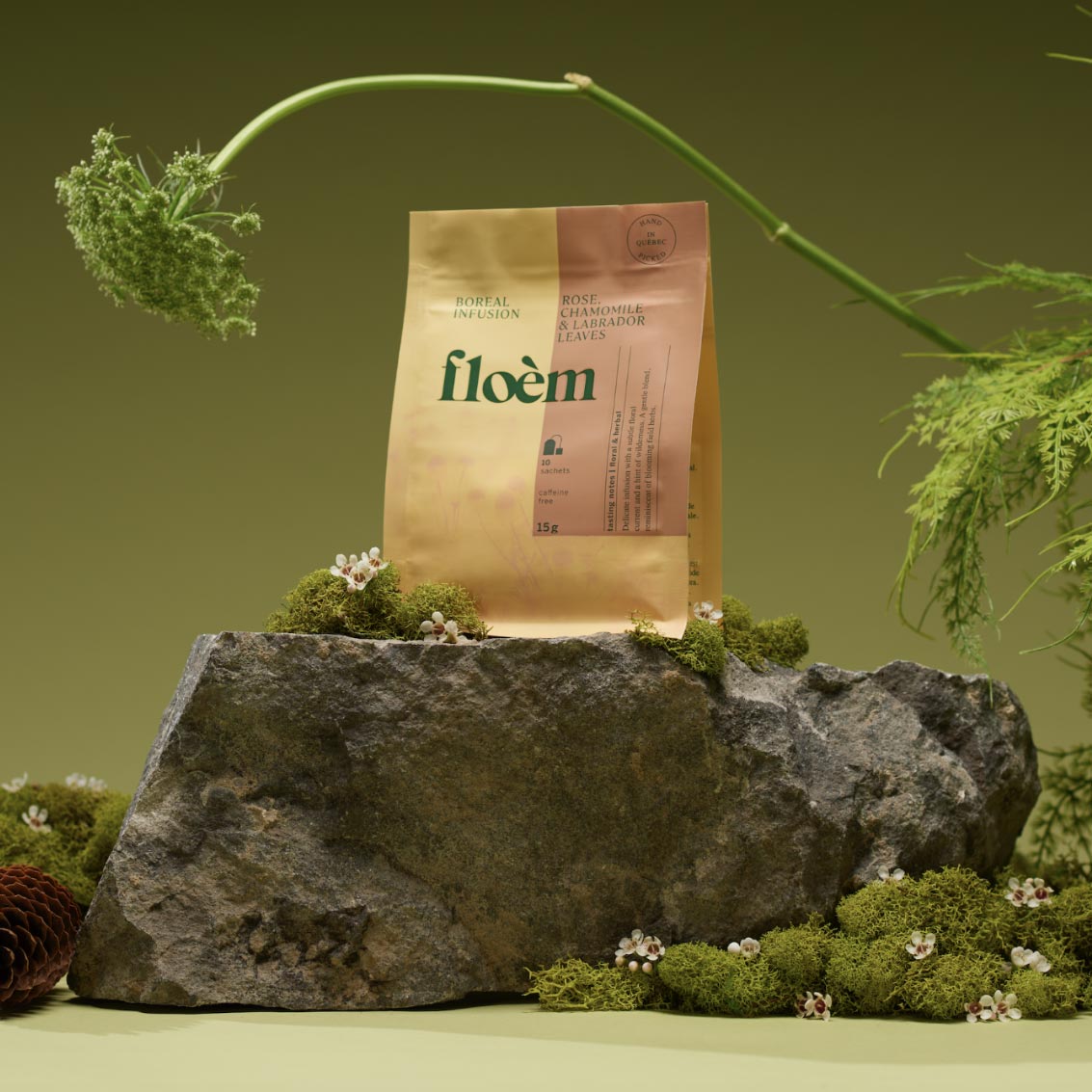 Tisane en sachets Rose, camomille & feuilles du Labrador - Tisane - Floèm