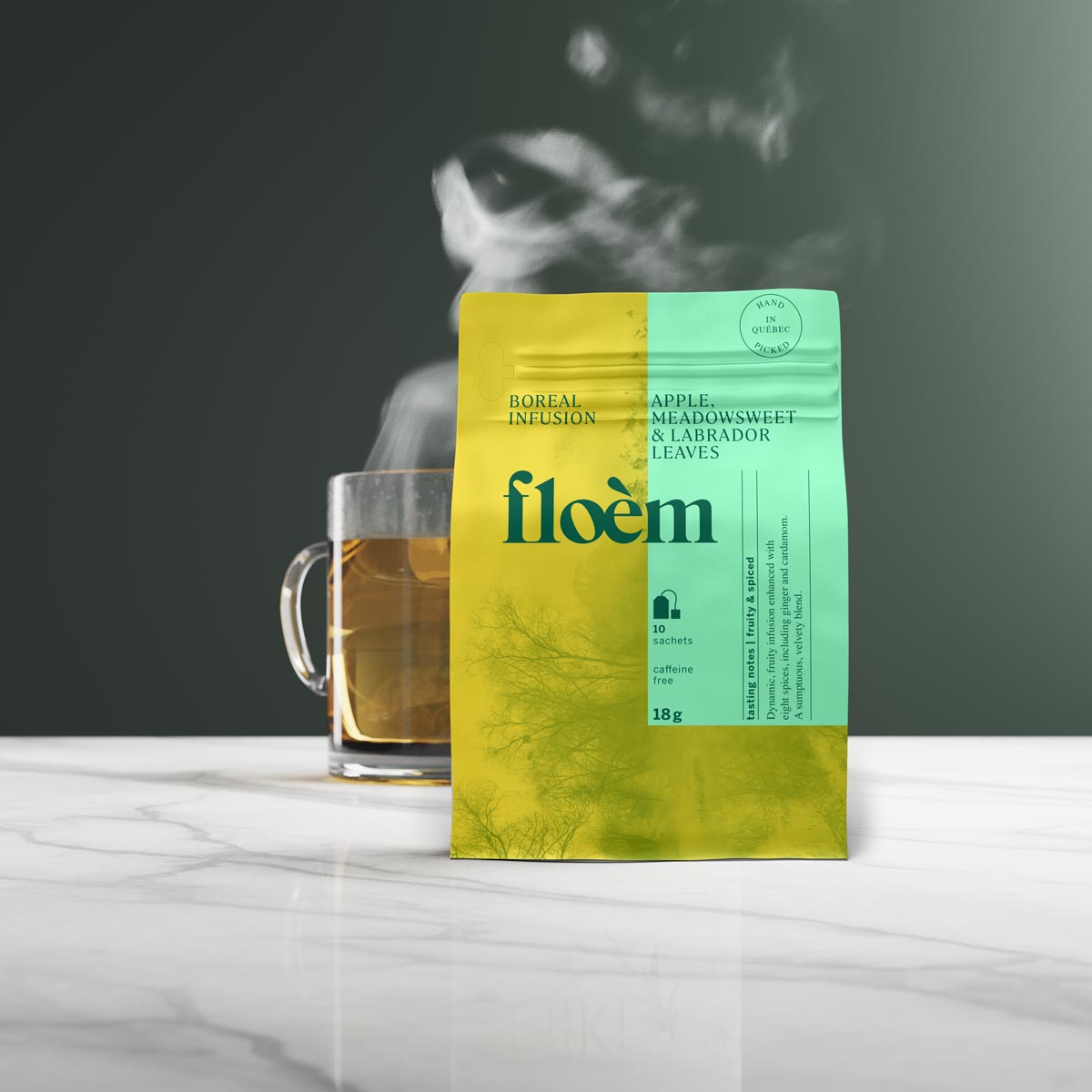 Thé & Tisane couleur jaune ou dorée - Floèm