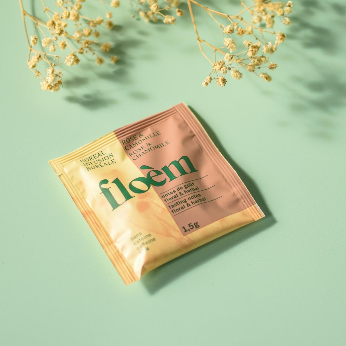 Herbal tea in individual sachets - Rose &amp; Chamomile