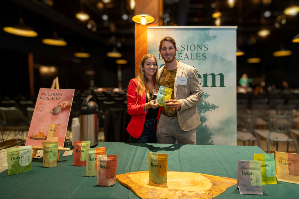 Roxane et Frédéric les fondateurs de Floèm montant des produits