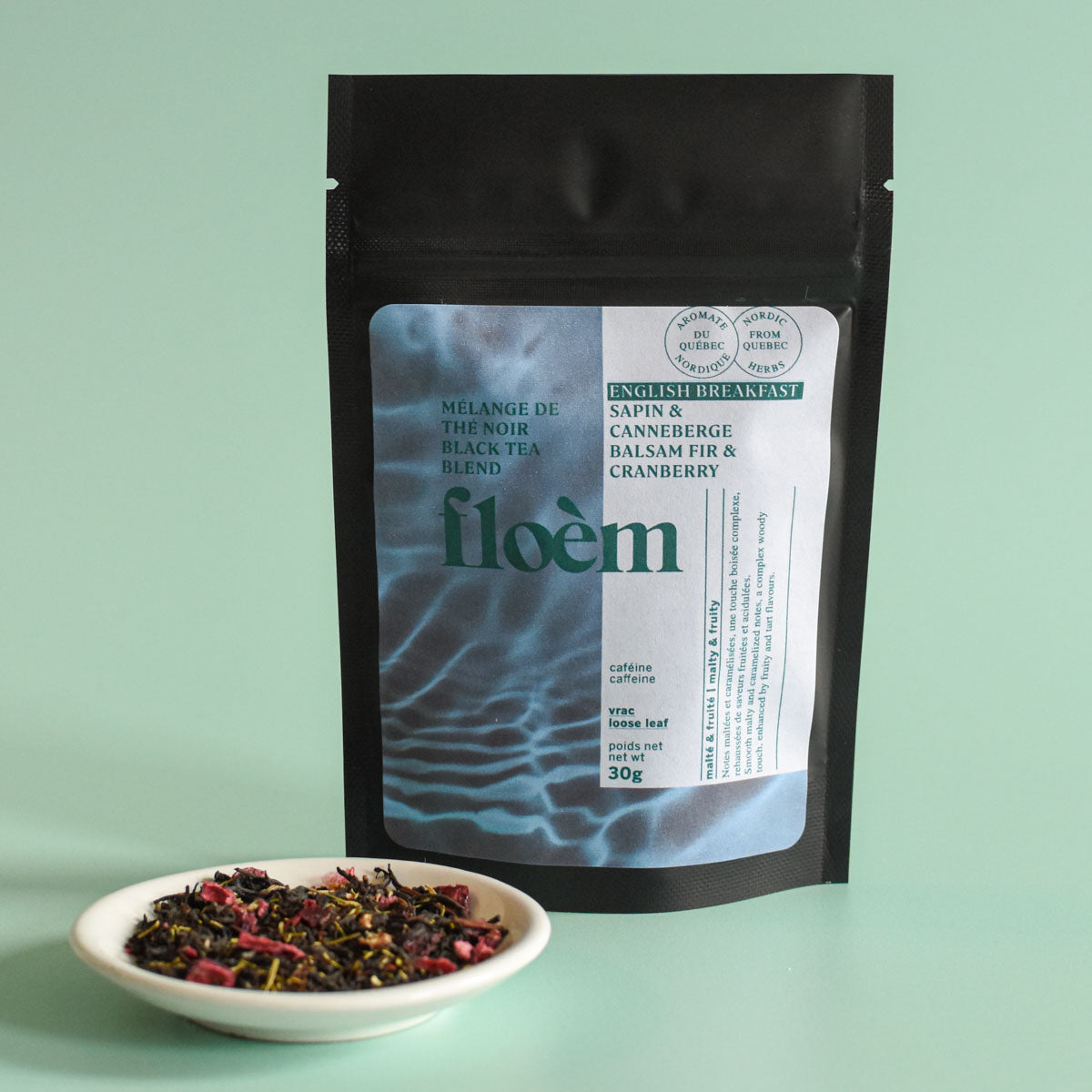 Loose Leaf Tea - English Breakfast Black Tea, Pine & Cranberry